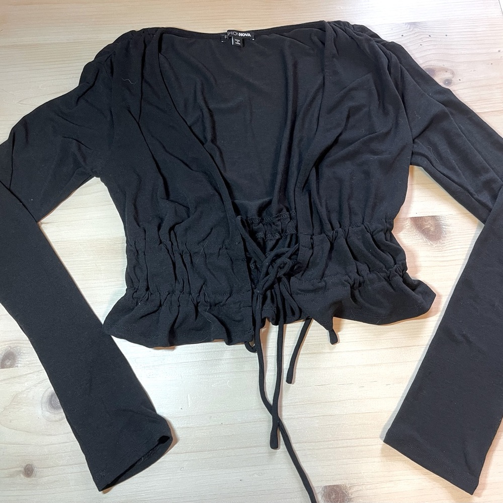 Plunging Neckline Blouse